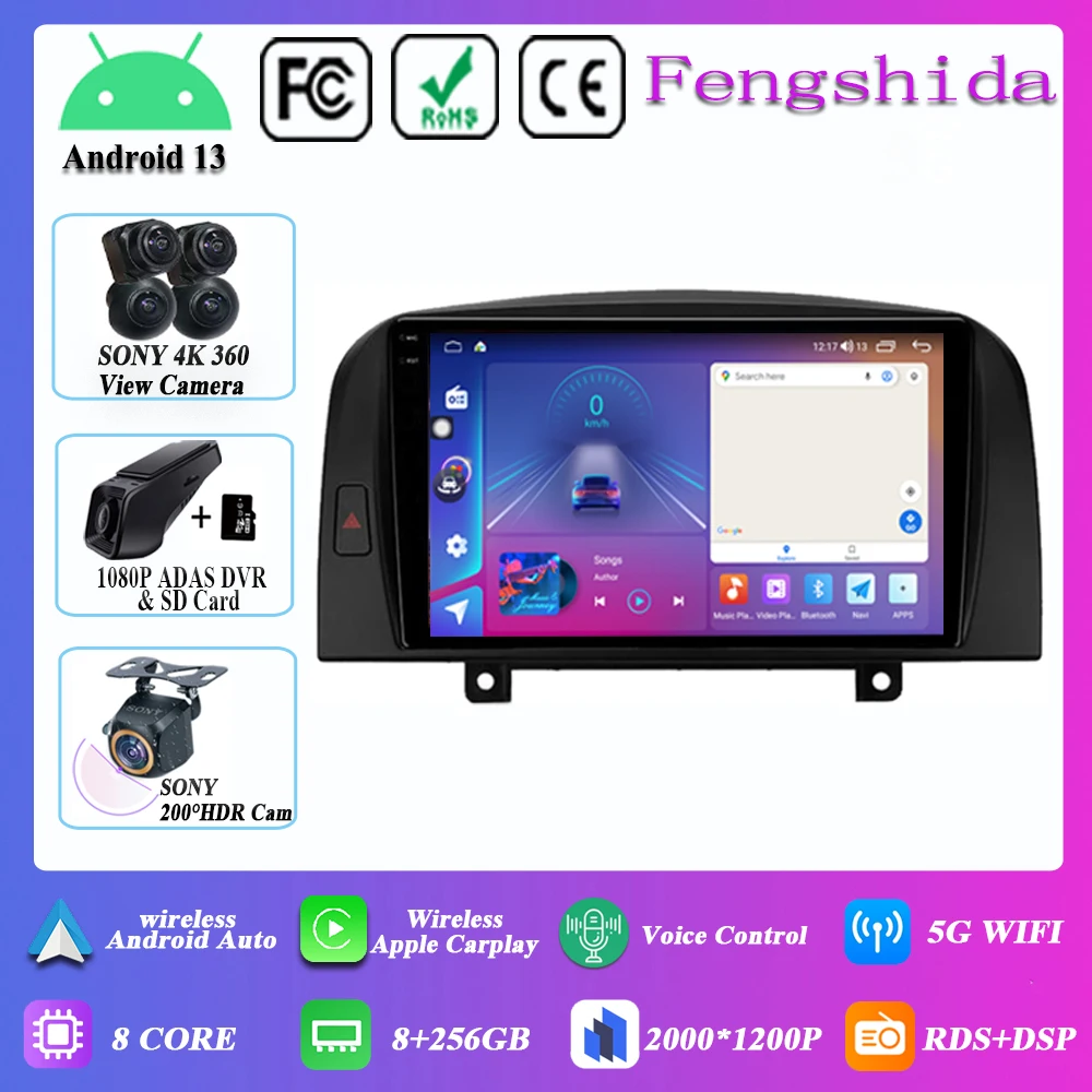7862 CPU Android 13 For Hyundai SONATA NF 2004 2005 2006 2007 2008 car radio multimedia player navigation No 2din DVD 5G WIFI BT
7862 CPU Android 13 For Hyundai SONATA NF 2004 2005 2006 2007 2008 car radio multimedia player navigation No 2din DVD 5G WIFI BT