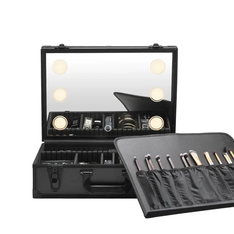 Makeup Embroidery Bride and Makeup Master with Lamp Mirror Large Capacity Professional Portable Portable Storage Toolbox
Makeup Embroidery Bride and Makeup Master with Lamp Mirror Large Capacity Professional Portable Portable Storage Toolbox