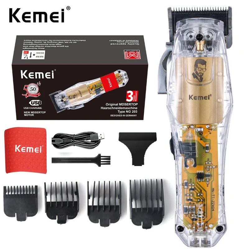 Kemei KM-NG203 professional hair trimmer for men blending hair clipper cord cordless electric hair cutter machine rechargeable
Kemei KM-NG203 professional hair trimmer for men blending hair clipper cord cordless electric hair cutter machine rechargeable