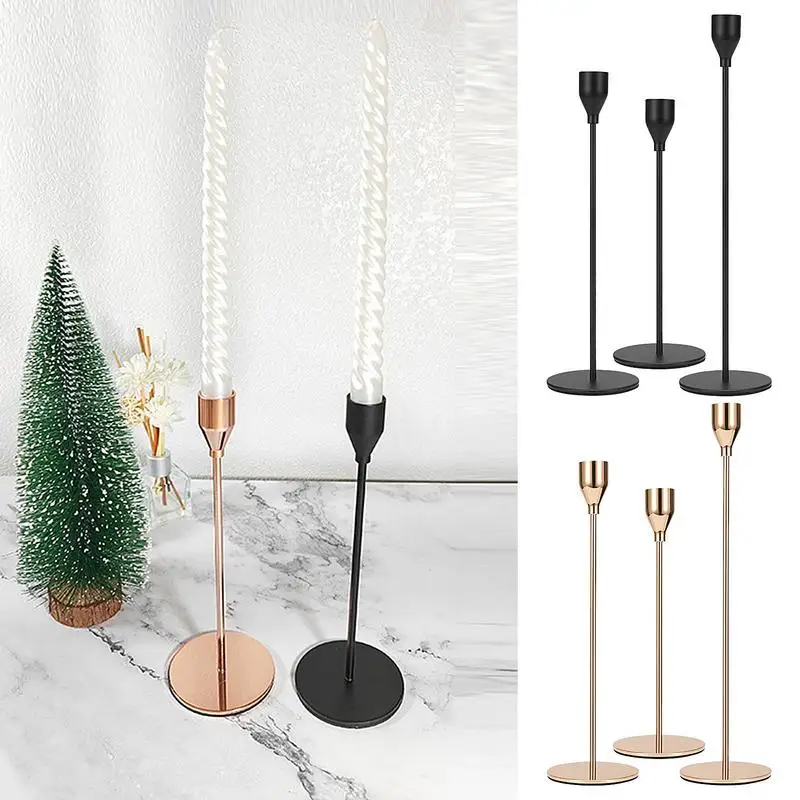 Candle Stick Holder 3 PCS Candle Holder Set Taper Candle Holder Anti-Slip Iron Candle Holder Stable Iron Candlestick Holders For
Candle Stick Holder 3 PCS Candle Holder Set Taper Candle Holder Anti-Slip Iron Candle Holder Stable Iron Candlestick Holders For