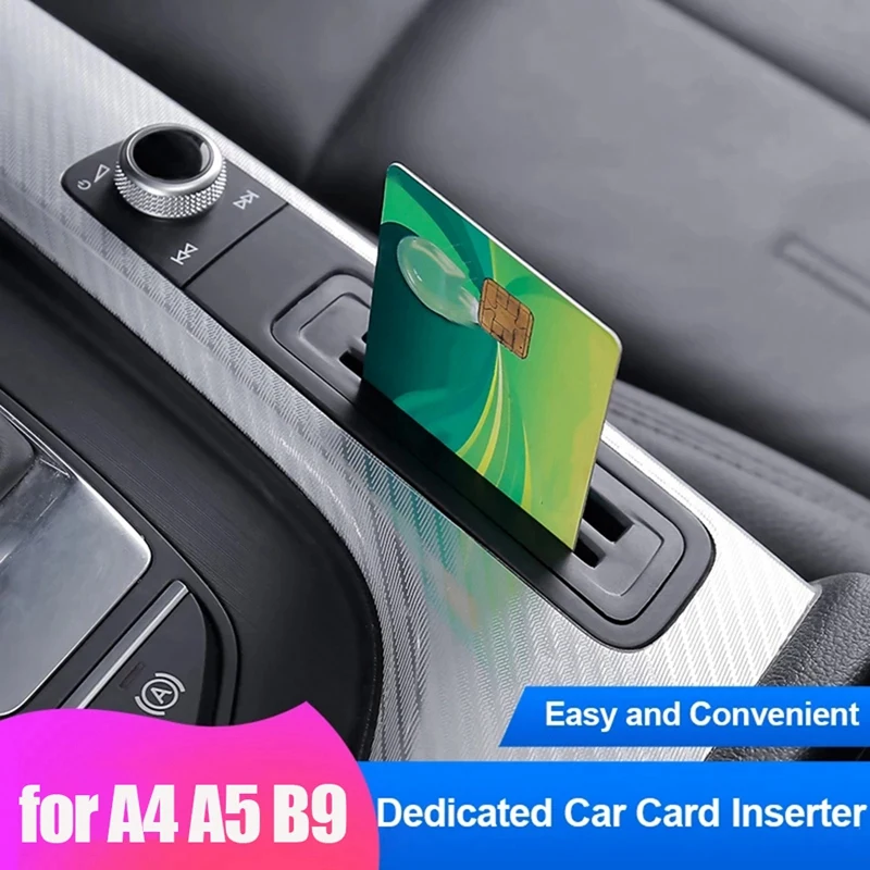 

Inner Console Gear Box Insert Card Case Slot Storage Box For - A4 A5 B9 2017-2021 LHD Car Accessories