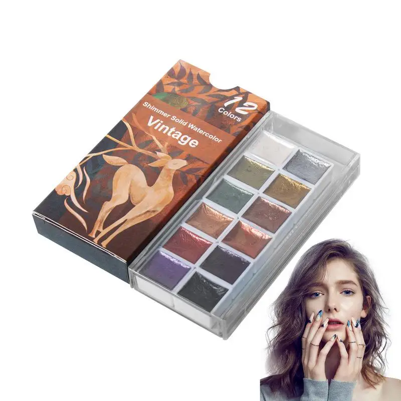 Sparkle Watercolor 6/12 Color Solid Watercolor Pearlescent Nail Watercolor Portable Art Supplies For Painting And Nail Art Ideal
Sparkle Watercolor 6/12 Color Solid Watercolor Pearlescent Nail Watercolor Portable Art Supplies For Painting And Nail Art Ideal