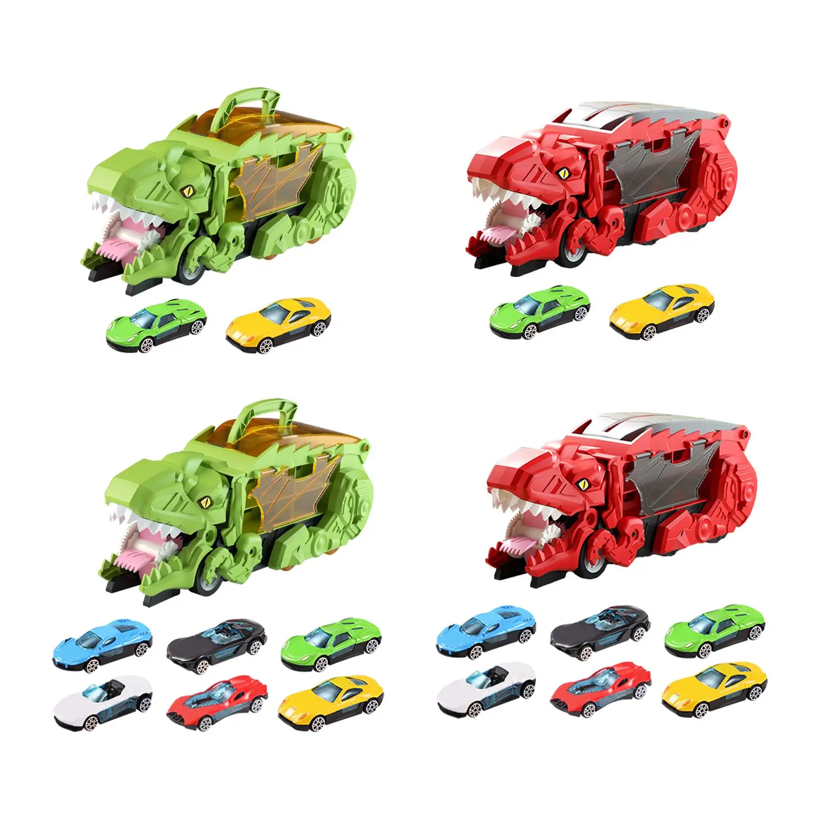 

Transforming Dinosaur Car Toy Transform Carrier Truck for Ages 3 4 5 Years Old Toddlers Preschool Children Valentine's Day Gift