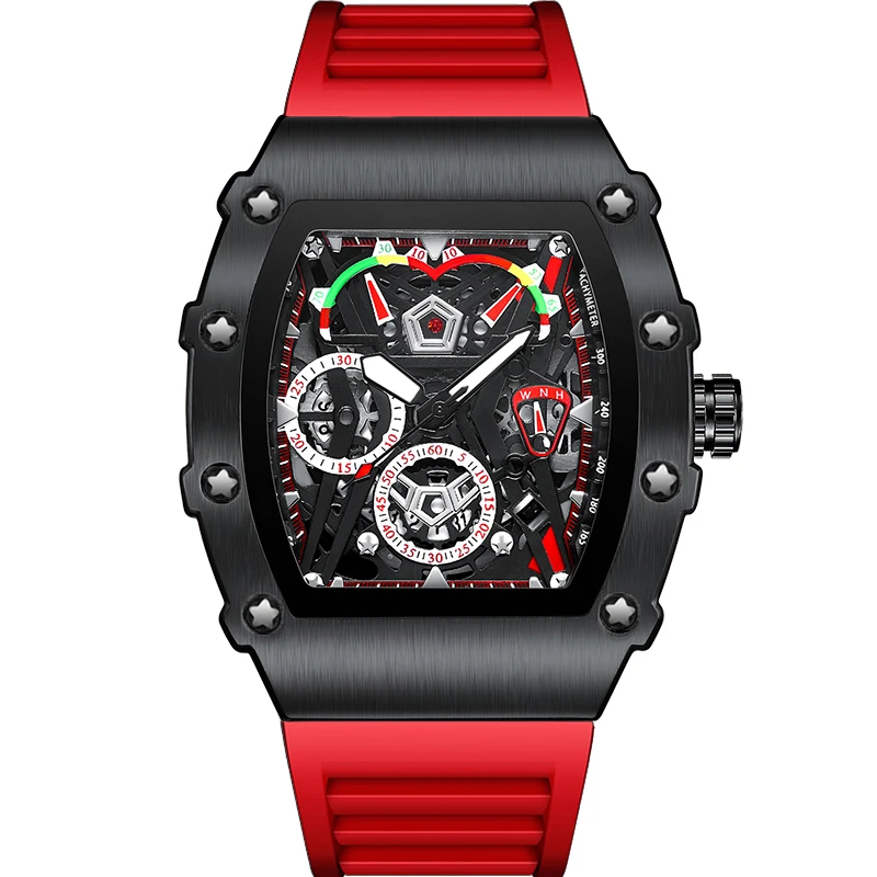 

2023 Famous Brand Sport Men's Watch Luxury Tonneau Mille AAA Wristwatch Fashion Rubber Strap Clock Man Gift Reloj Free Shipping