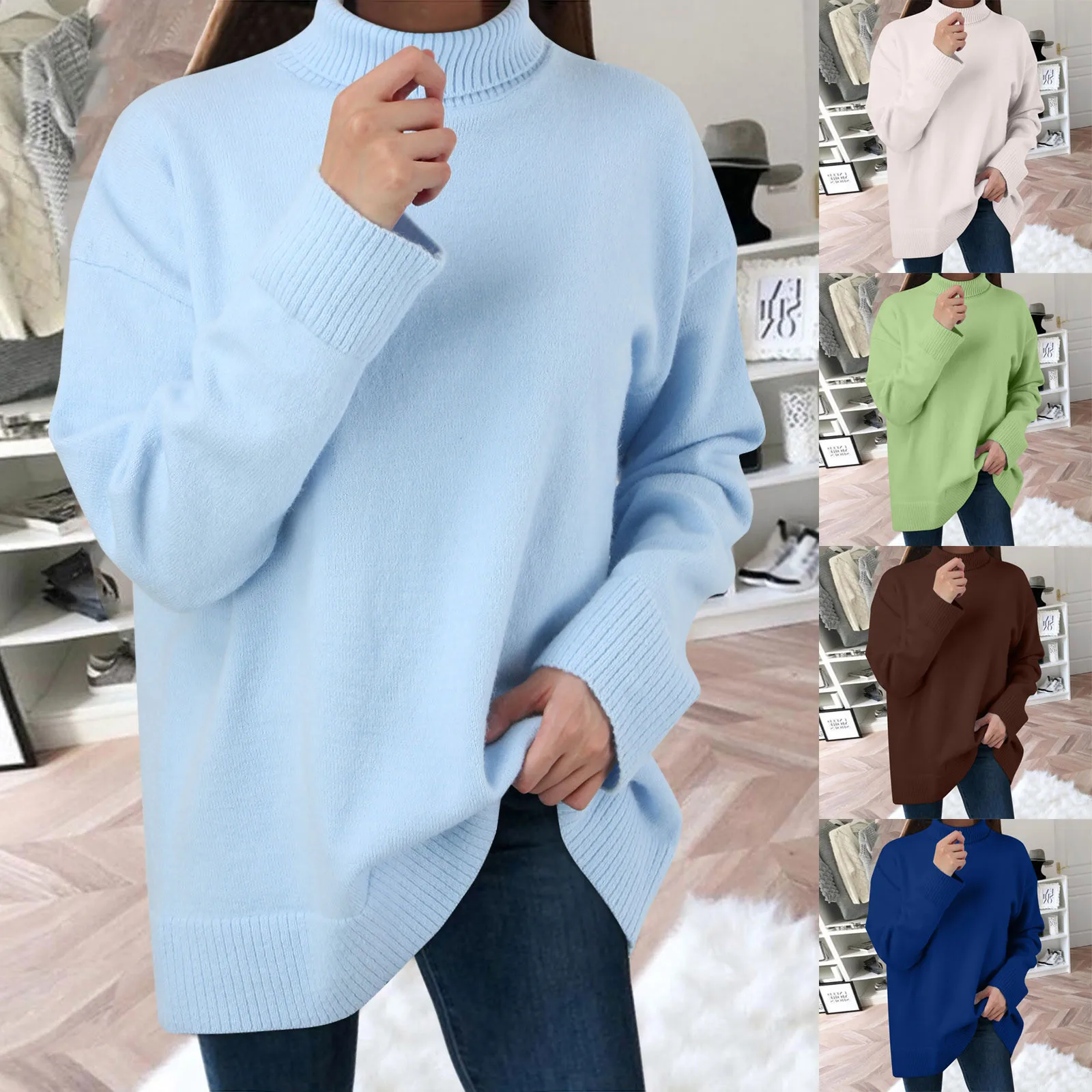 Sweaters for Men And Boys Women Wool Fashion Clothes Knitted New Half Turtleneck Loose Autumn And Winter Sweater
Sweaters for Men And Boys Women Wool Fashion Clothes Knitted New Half Turtleneck Loose Autumn And Winter Sweater