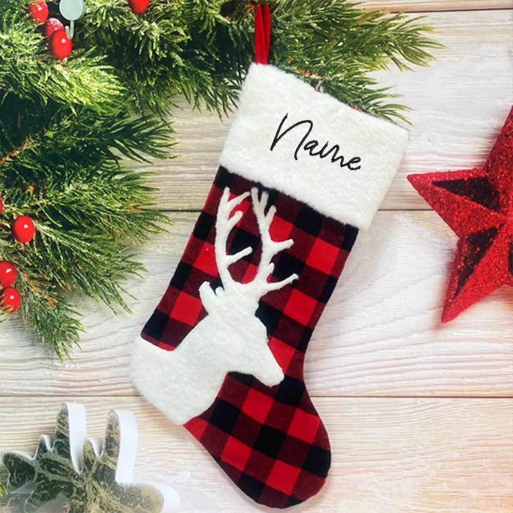 New Christmas Socks Gift Bag Red Elk Embroidered Christmas Stockings Christmas Gifts Personalized Name Christmas Tree Pendants
New Christmas Socks Gift Bag Red Elk Embroidered Christmas Stockings Christmas Gifts Personalized Name Christmas Tree Pendants