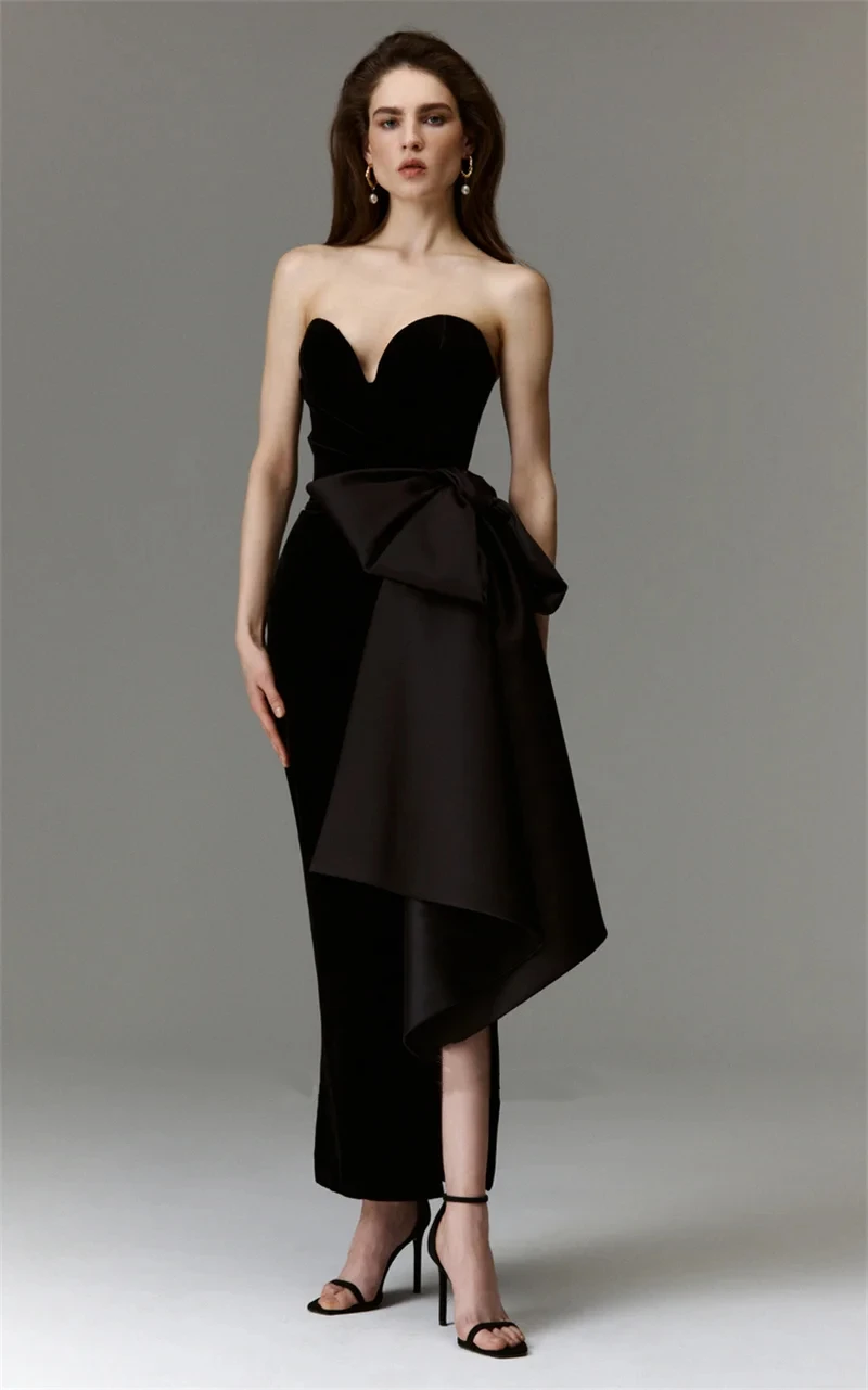Elegant Black STRAIGHT Evening Dresses Sleeveless Short Party Prom Gowns Satin Big Bow Backless Vestidos De Fiesta Custom E10028
Elegant Black STRAIGHT Evening Dresses Sleeveless Short Party Prom Gowns Satin Big Bow Backless Vestidos De Fiesta Custom E10028