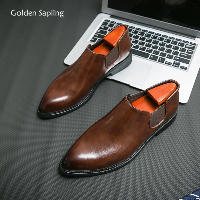 Golden Sapling Businessmen Shoes Fashion Man Loafers Retro Leather Formal Flats Casual Business Shoe Men's Leisure Dress Oxfords
Golden Sapling Businessmen Shoes Fashion Man Loafers Retro Leather Formal Flats Casual Business Shoe Men's Leisure Dress Oxfords