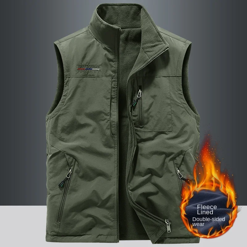 Jackets Men Multi-pocket Vest Tactical Military Autumn Denim Men's Winter Coat Fishing Clothing MAN Embroidered Free Shipping
Jackets Men Multi-pocket Vest Tactical Military Autumn Denim Men's Winter Coat Fishing Clothing MAN Embroidered Free Shipping