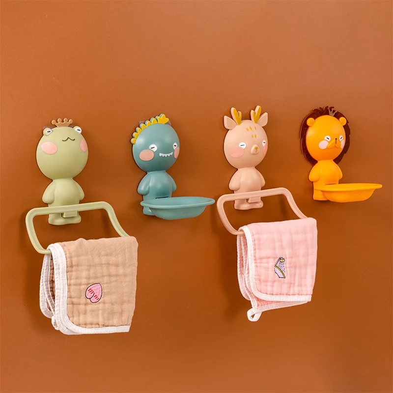 Wall-Mounted Cartoon Animals Towel Rack Bathroom Toilet Child Wall Hanging Towel Holder Lion Deer Soap Storage Tray Organizer
Wall-Mounted Cartoon Animals Towel Rack Bathroom Toilet Child Wall Hanging Towel Holder Lion Deer Soap Storage Tray Organizer