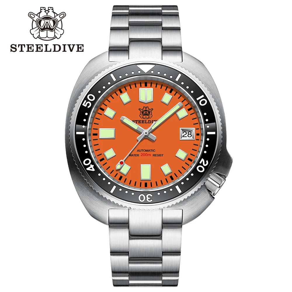 

STEELDIVE SD1974 NEW In Fashion Abalone Sapphire Crystal NH35 Movement Swiss Luminous 200M Waterproof Mechanical Dive Watch