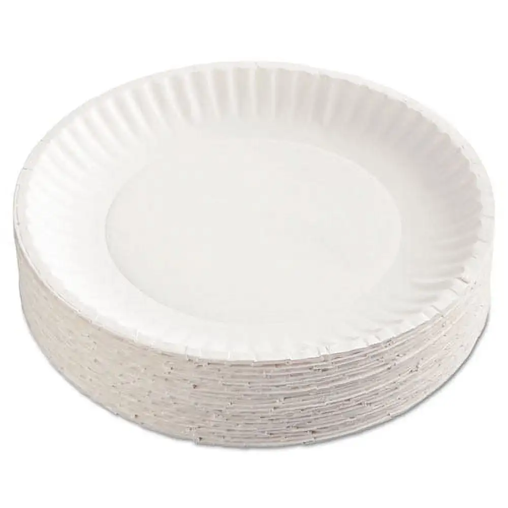 

Gold Label Coated Paper Plates, 9" dia, White, 100/Pack, 10 Packs/Carton Disposable plate