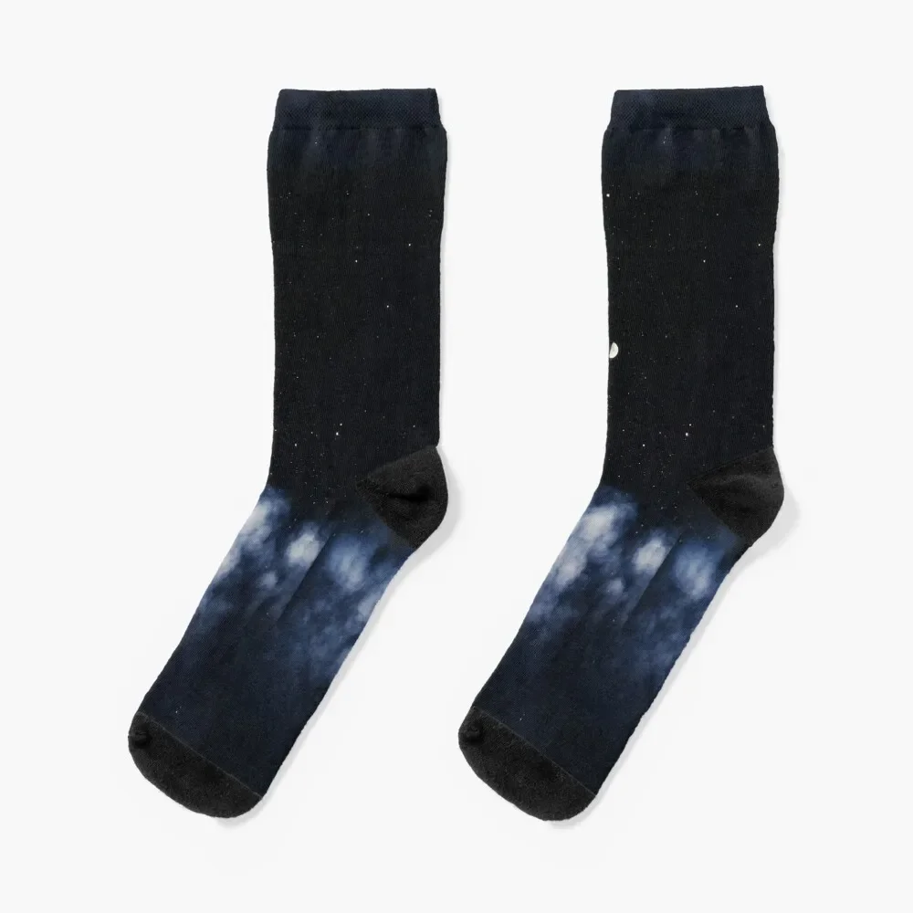 Contrail moon on a night sky Socks Heating sock short sports and leisure loose Boy Child Socks Women's 
Contrail moon on a night sky Socks Heating sock short sports and leisure loose Boy Child Socks Women's