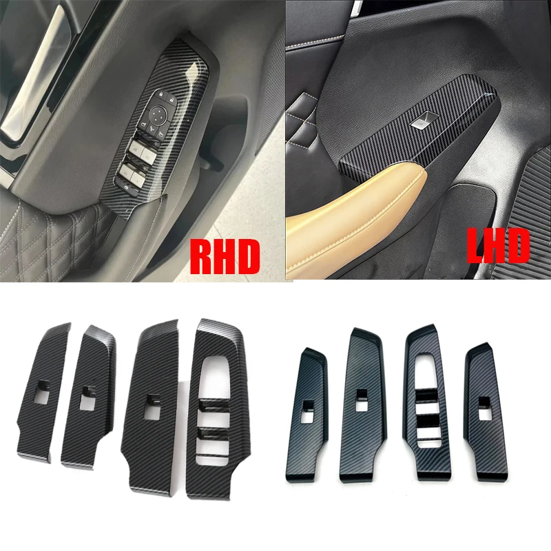 

LHD RHD For Mitsubishi Outlander 2022 2023 Car Inner door armrest Window Lift Switch Button Panel Cover Frame Decorative Trim