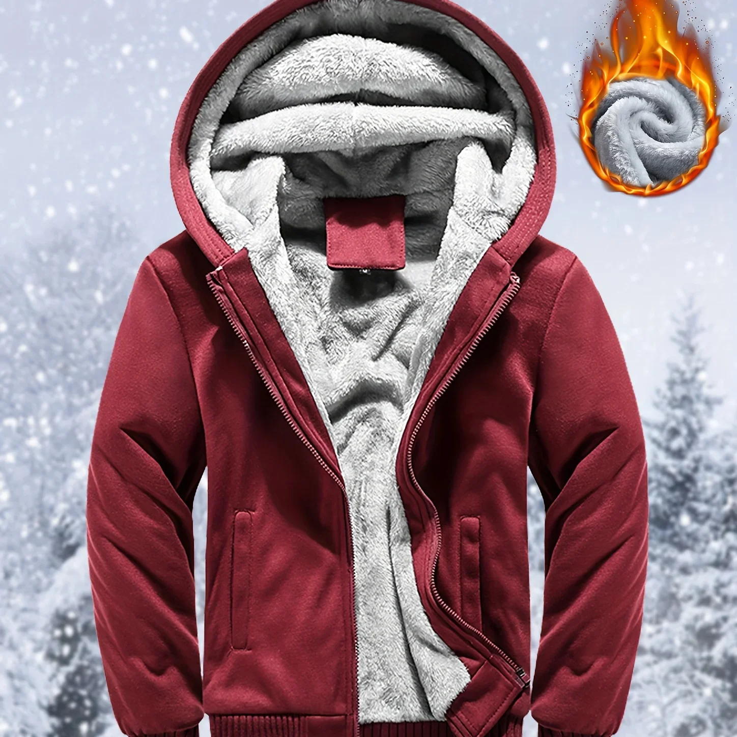 Winter Warm Fleece Zipper Hooded Jacket, Solid Color Thickened Casual Hoodie, Women's Clothing
Winter Warm Fleece Zipper Hooded Jacket, Solid Color Thickened Casual Hoodie, Women's Clothing