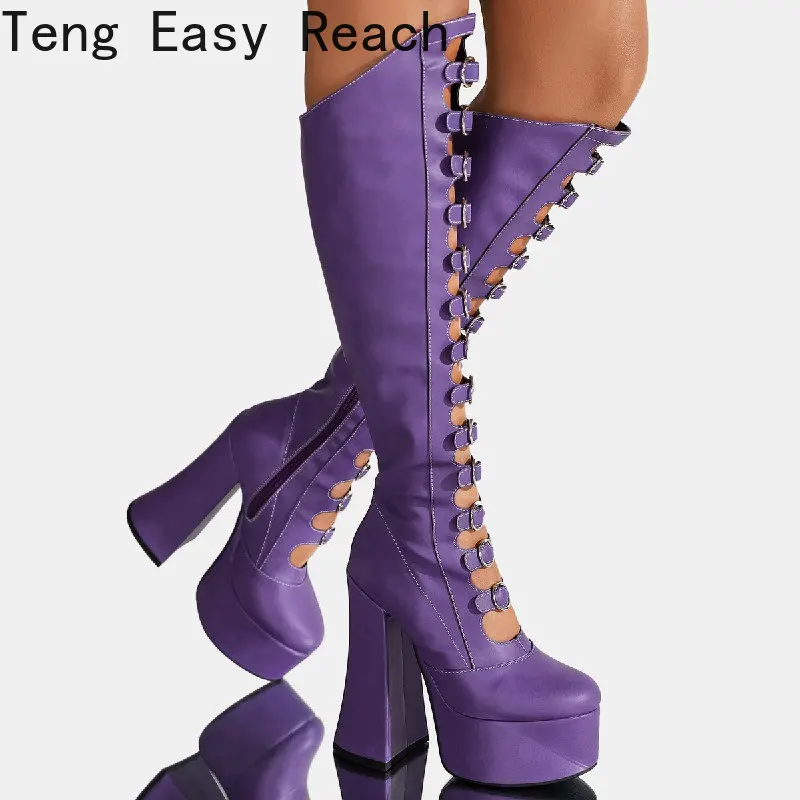 New Fashion Cut-out Over Knee Boots Women Sexy Thick Heels High Heeled Motorcycle Boots Sizes 35-43
New Fashion Cut-out Over Knee Boots Women Sexy Thick Heels High Heeled Motorcycle Boots Sizes 35-43