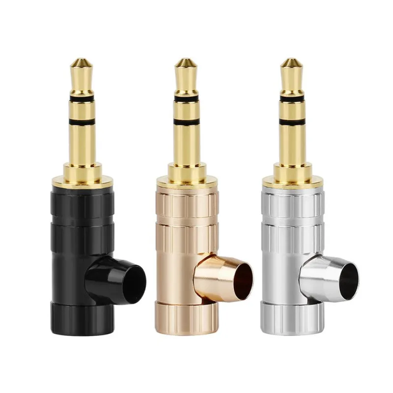 3.5mm Headphone Plug 3 Pole Stereo Gold Plated Copper Jack 3.5 Audio Adpater DIY AUX For Soldering Earphones Wire Connectors
3.5mm Headphone Plug 3 Pole Stereo Gold Plated Copper Jack 3.5 Audio Adpater DIY AUX For Soldering Earphones Wire Connectors
