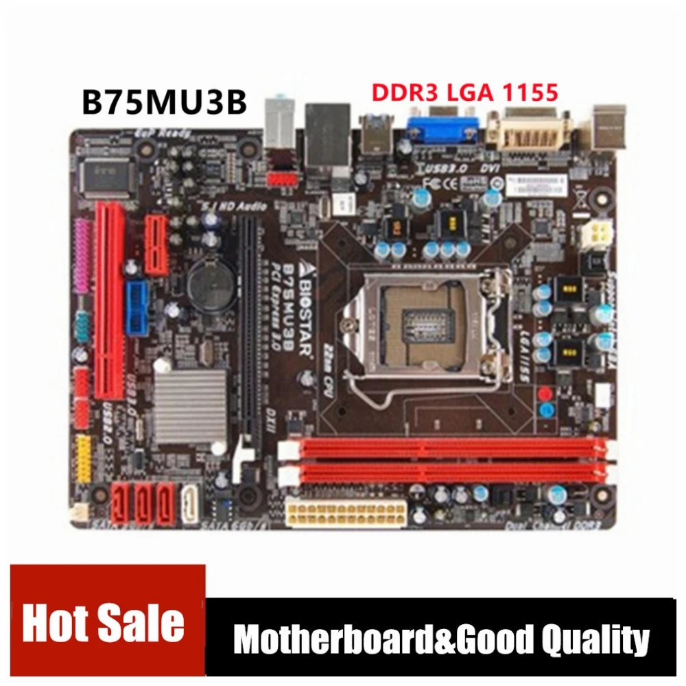 For BIOSTAR B75MU3B Desktop Motherboard B75 LGA 1155 DDR3 16G SATA3 USB3.0 Micro ATX
For BIOSTAR B75MU3B Desktop Motherboard B75 LGA 1155 DDR3 16G SATA3 USB3.0 Micro ATX