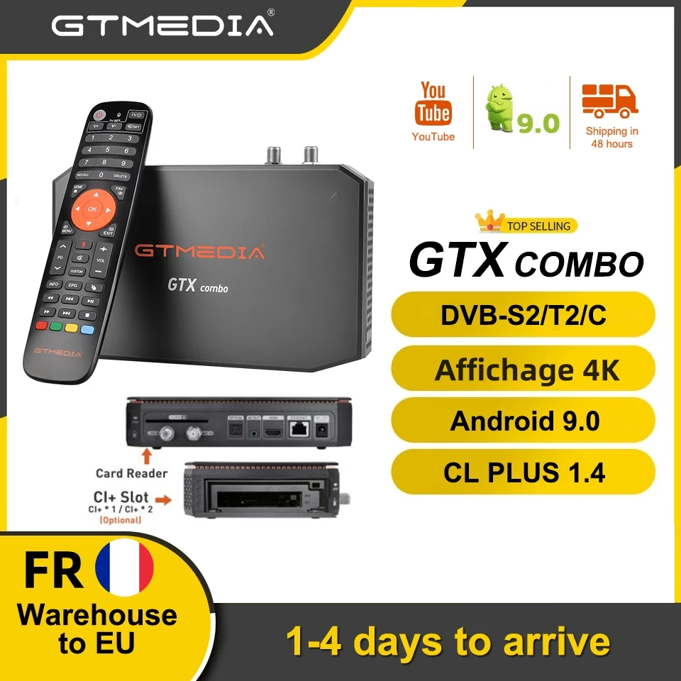 

ТВ-приставка GTMEDIA GTX Combo 4K, 8K, S905X3, Android 9,0