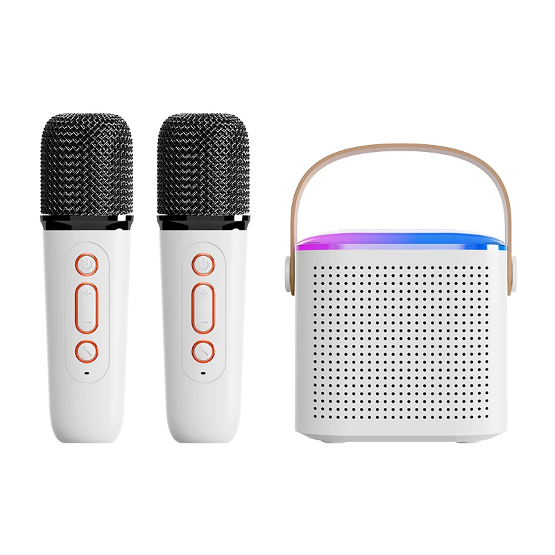

Microphone Karaoke Machine Portable Bluetooth 5.3 PA Speaker System with 1-2 Wireless Microphones Home Family Singing New Mic