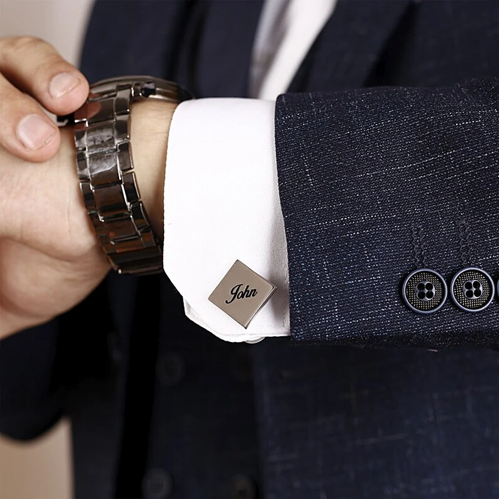 Custom Engraving Name Men Stainless Steel Cufflink Personalized Lozenge Man Shirt Cuff Button Fashion Accessories Christmas Gift
Custom Engraving Name Men Stainless Steel Cufflink Personalized Lozenge Man Shirt Cuff Button Fashion Accessories Christmas Gift