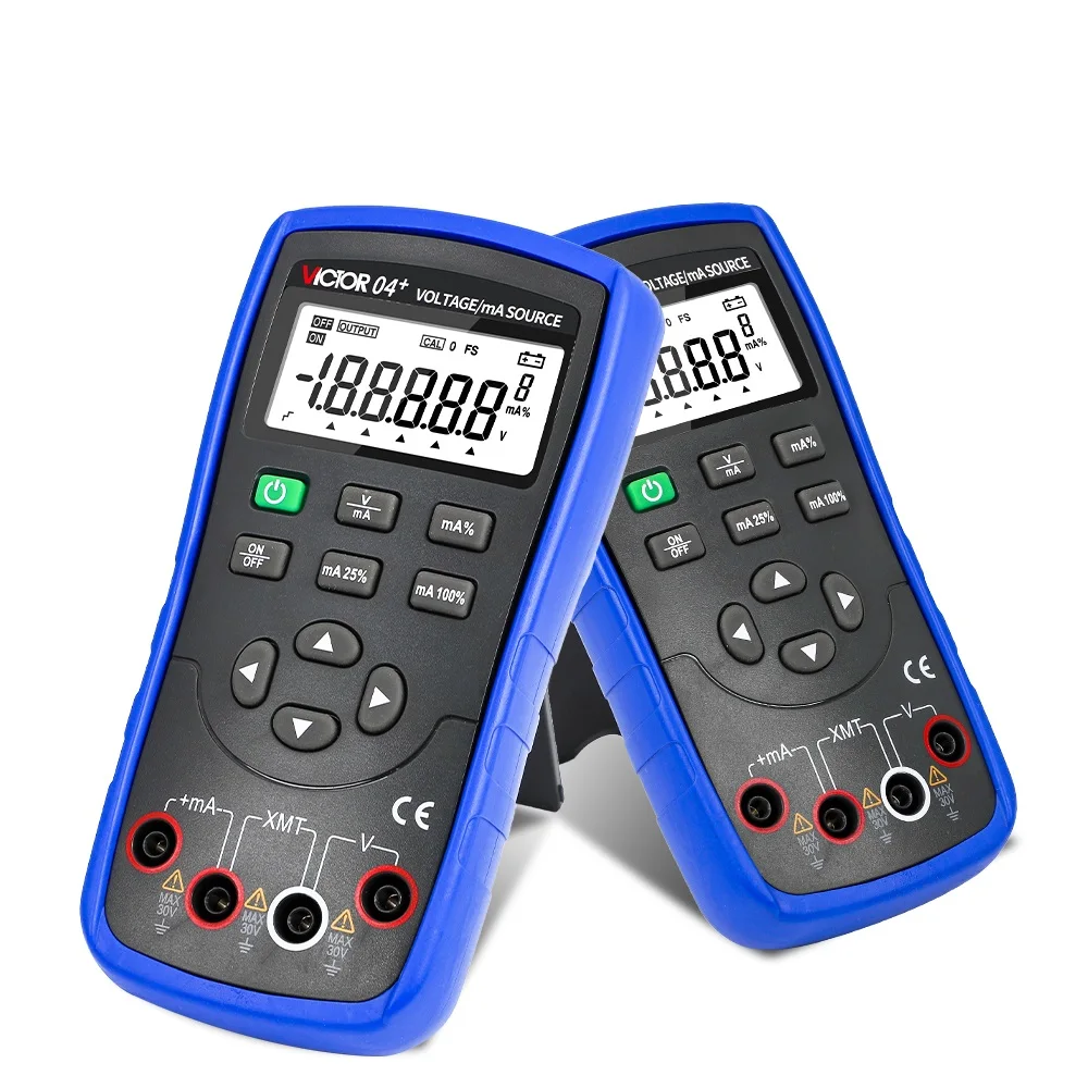 VICTOR 04+ Voltage/mA Source multifunction Input and Source calibrator Large LCD display 0.05% accuracy Temperature calibrator
VICTOR 04+ Voltage/mA Source multifunction Input and Source calibrator Large LCD display 0.05% accuracy Temperature calibrator