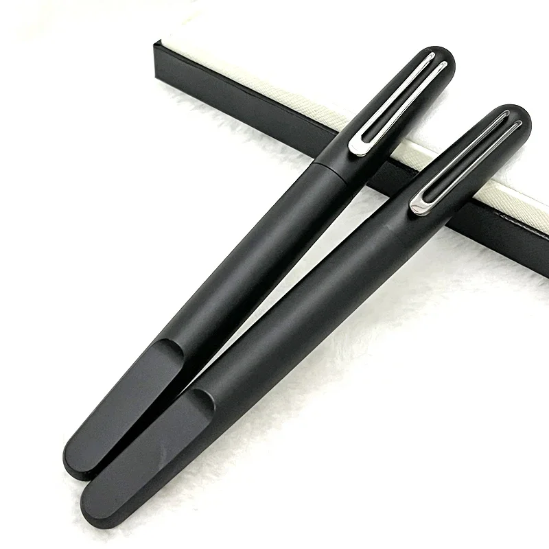 

Lan Luxury MB Fountain Rollerball Pen M Series Matte Black Magnetic Shut Cap Classic High Quality Writing Smooth with White Star