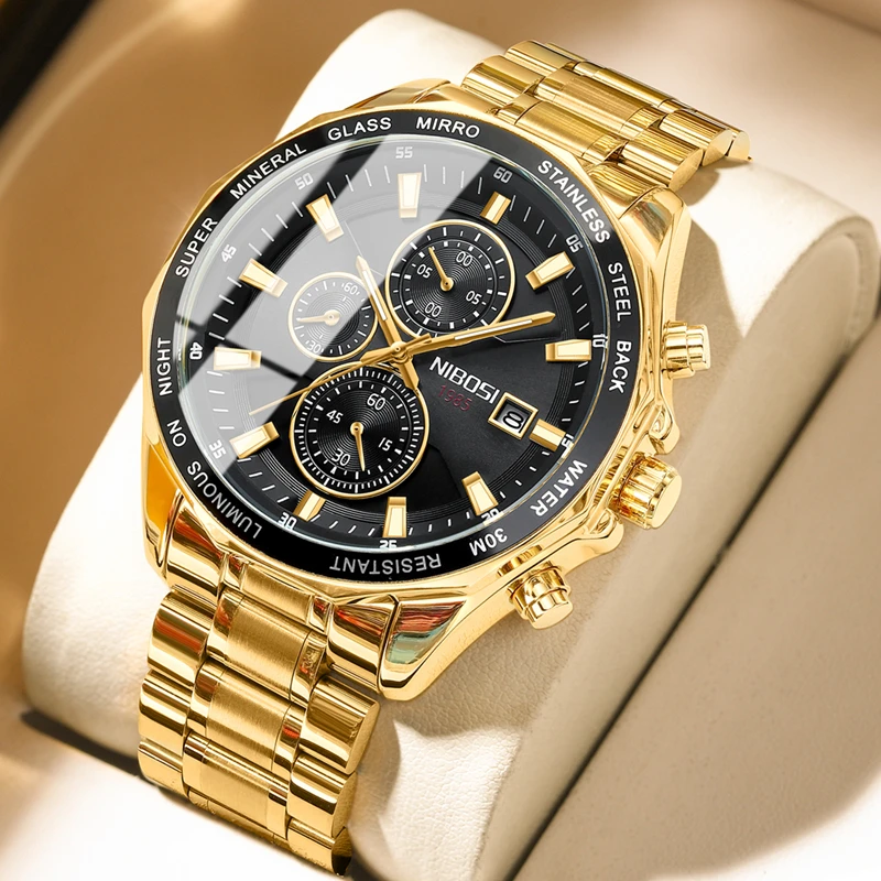 NIBOSI Luxury Men's Watches Stainless Steel Fashion Waterproof Quartz Watch for Men Top Brand Calendar Male Clock Reloj Hombre
NIBOSI Luxury Men's Watches Stainless Steel Fashion Waterproof Quartz Watch for Men Top Brand Calendar Male Clock Reloj Hombre