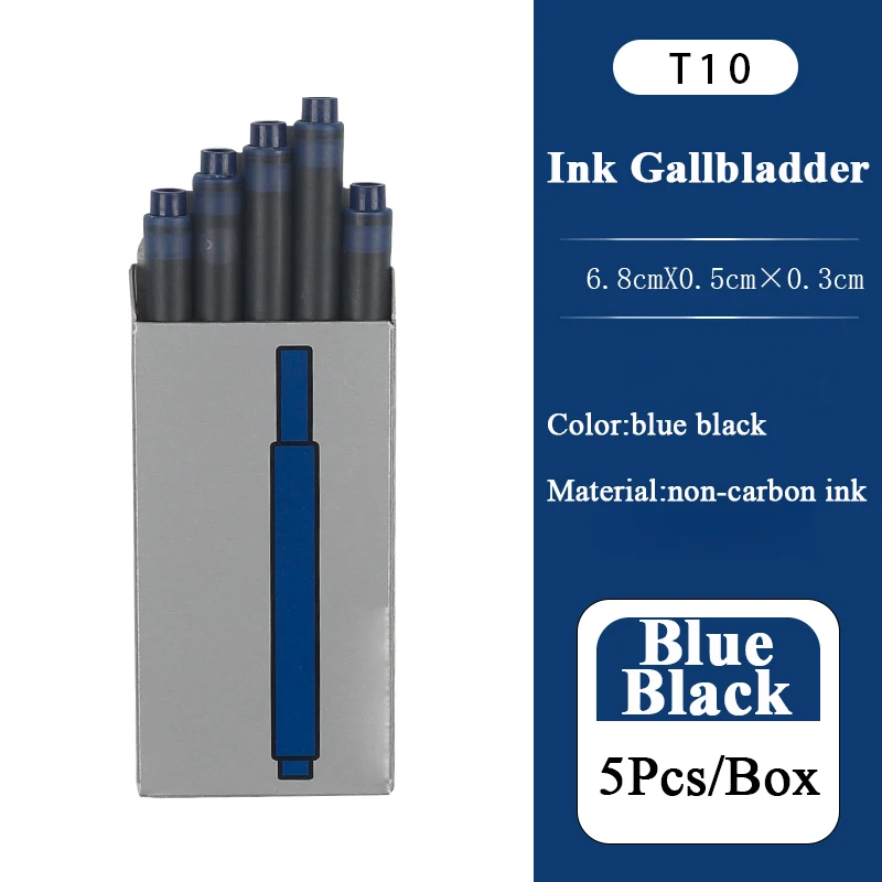 Blue Black Disposable Fountain Pen Ink For Fountain Pens 5PCS German Non-carbon Ink Student Supplies Dropship/Wholesale
Blue Black Disposable Fountain Pen Ink For Fountain Pens 5PCS German Non-carbon Ink Student Supplies Dropship/Wholesale