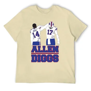 Camiseta Juvenil 3D NFL de Rúgbi: Conforto e Estilo para o Verão 10 Tops Nfl Bills Allen Diggs T Shirt Hippie T Shirts Men EMO Tshirt Beach Short-Sleeve Printed Clothing Big Size
