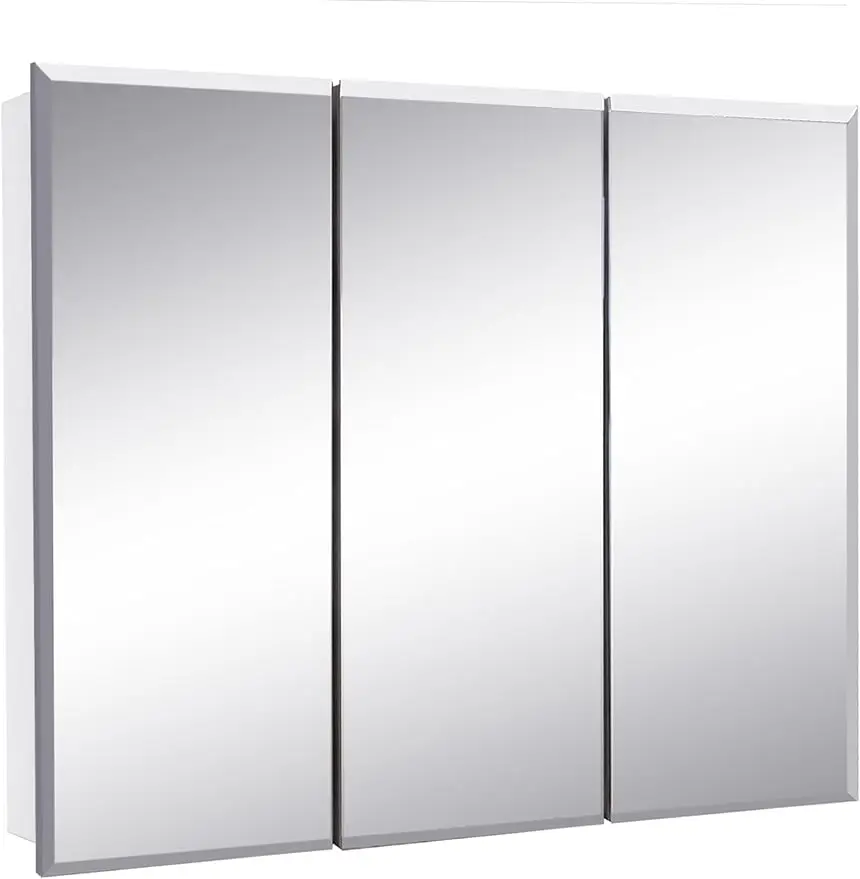 

Design House 597500 Cyprus Medicine Durable Pre-Assembled Bathroom Wall Cabinet w/Frameless Mirrored Doors, 36", White/Clear