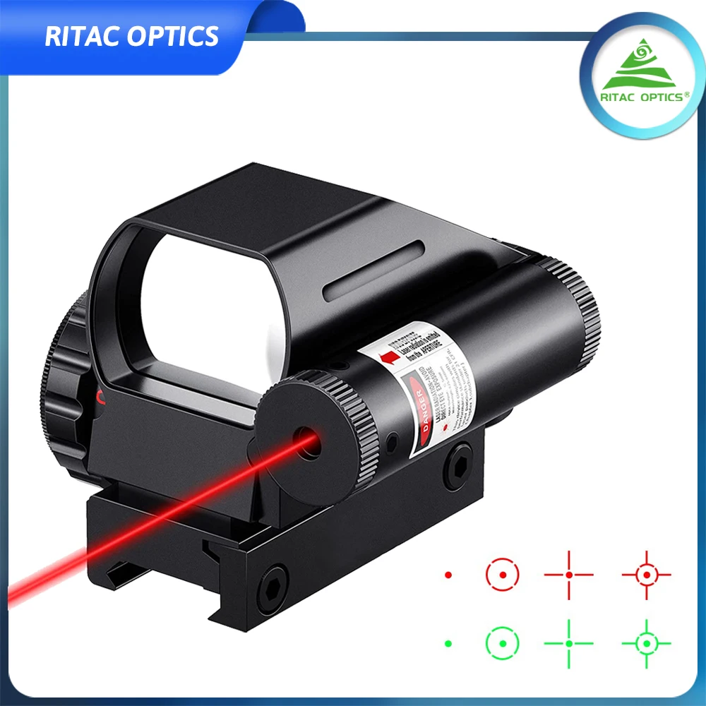 Tactical Reflex Sight Riflescope Red Green Laser Scope 4 Reticle Projected Dot Sight Scope Hunting Optics for 20mm Rail
Tactical Reflex Sight Riflescope Red Green Laser Scope 4 Reticle Projected Dot Sight Scope Hunting Optics for 20mm Rail