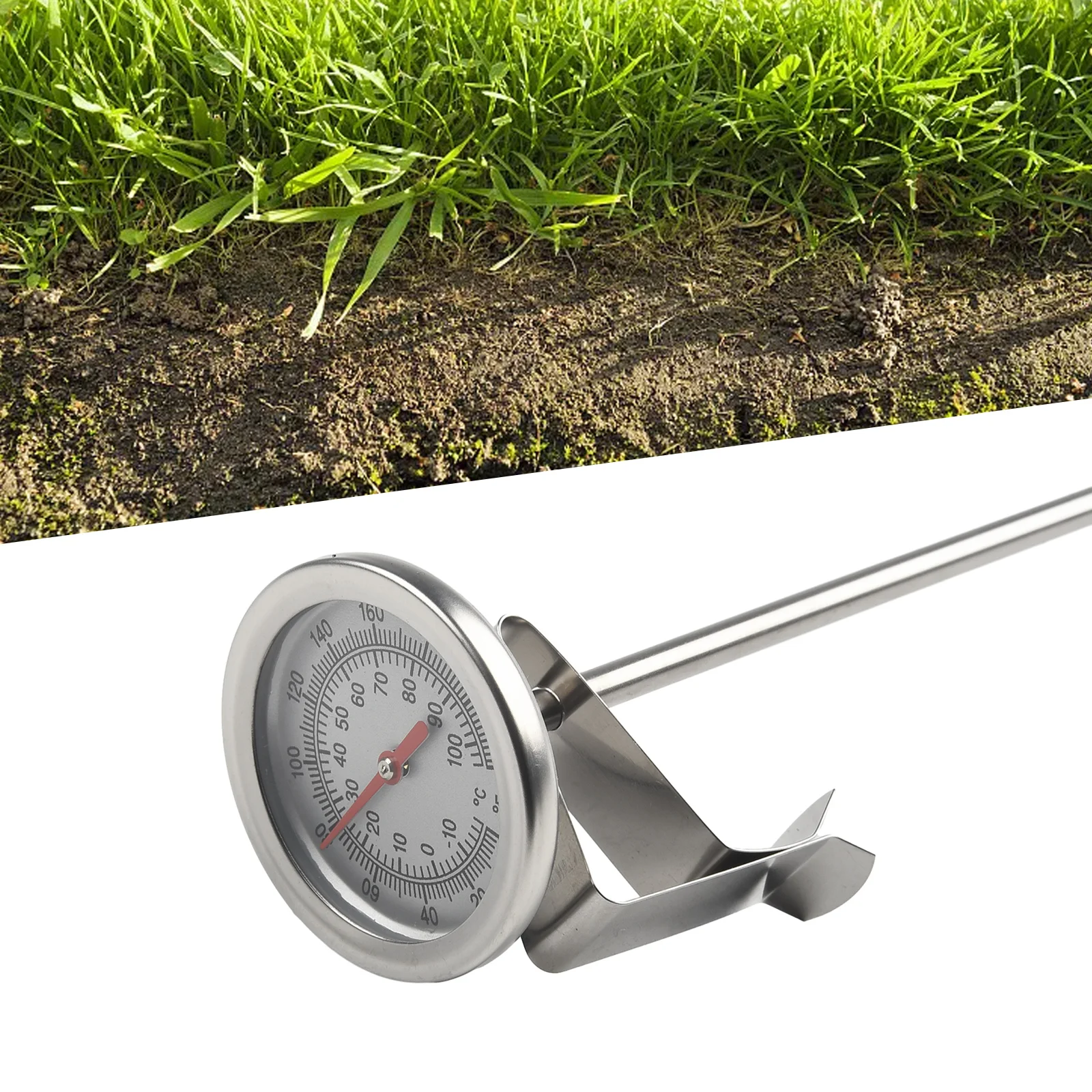 Compost Soil Thermometer Garden Greenhouse Temperature Measurement Tools 0 To 120 Degrees 48x500mm Stainless Steel Silver
Compost Soil Thermometer Garden Greenhouse Temperature Measurement Tools 0 To 120 Degrees 48x500mm Stainless Steel Silver