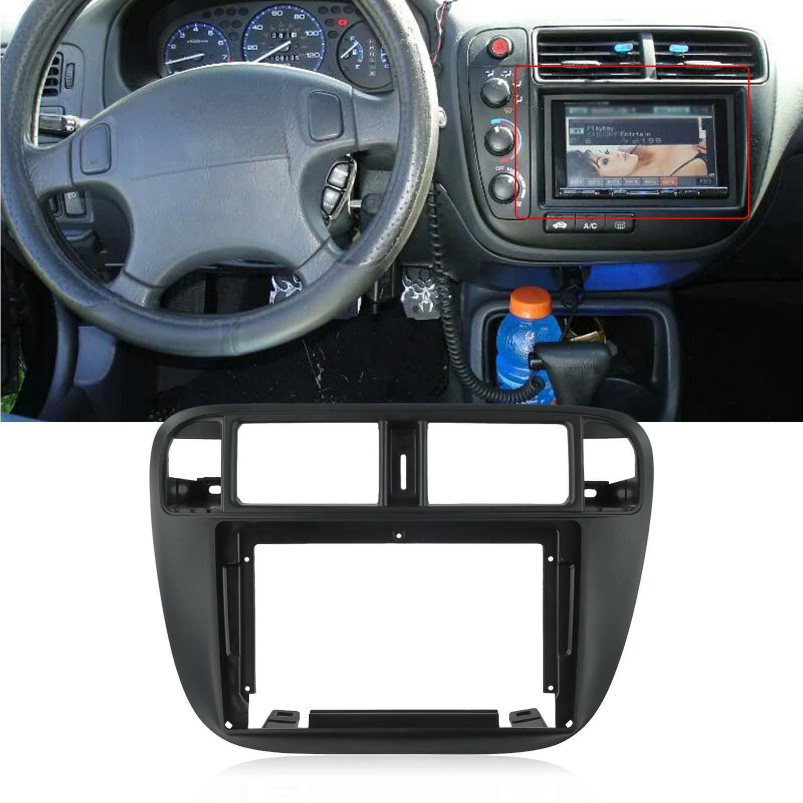1PCS Frame Panel Trim For HONDA For CIVIC 1996-2001 Left-Hand Drive 9inches Car Radio Stereo Fascia Frame Panel Matt Black
1PCS Frame Panel Trim For HONDA For CIVIC 1996-2001 Left-Hand Drive 9inches Car Radio Stereo Fascia Frame Panel Matt Black