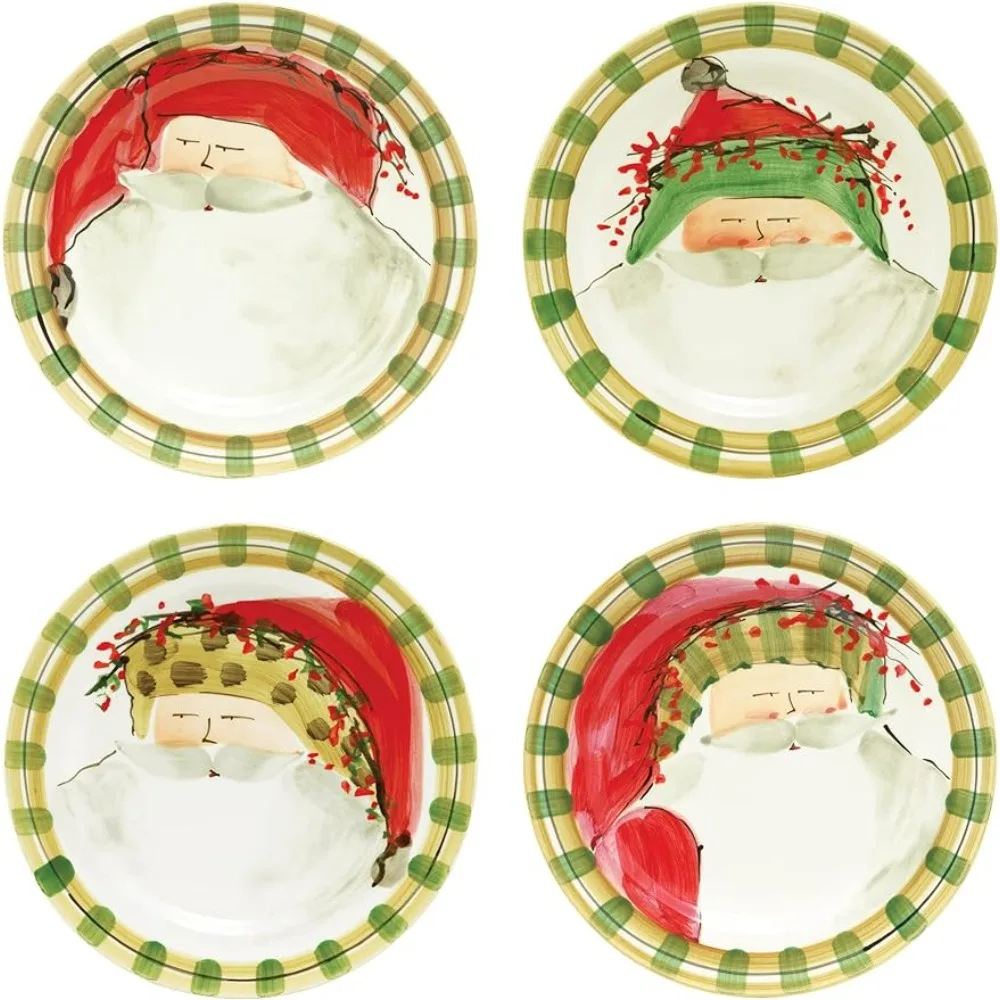 

Миски, набор керамических мисок, Праздничная коллекция, итальянские столовые сервизы (набор из 4 тарелок для салата), полностью керамическая посуда