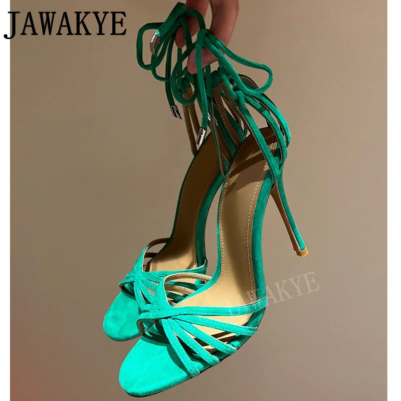 

JAWAKYE Brand New Women's Sandals Strappy Shoes High Heel Stilettos Elegant Party Wedding Shoes Women