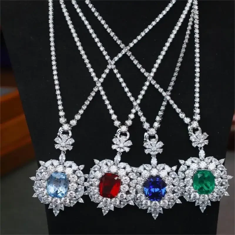 Pirmiana S925 Silver Four Colors Zirconia Necklace Crushed Ice Cutting Hight Carbon Diamond for Woman Gift
Pirmiana S925 Silver Four Colors Zirconia Necklace Crushed Ice Cutting Hight Carbon Diamond for Woman Gift