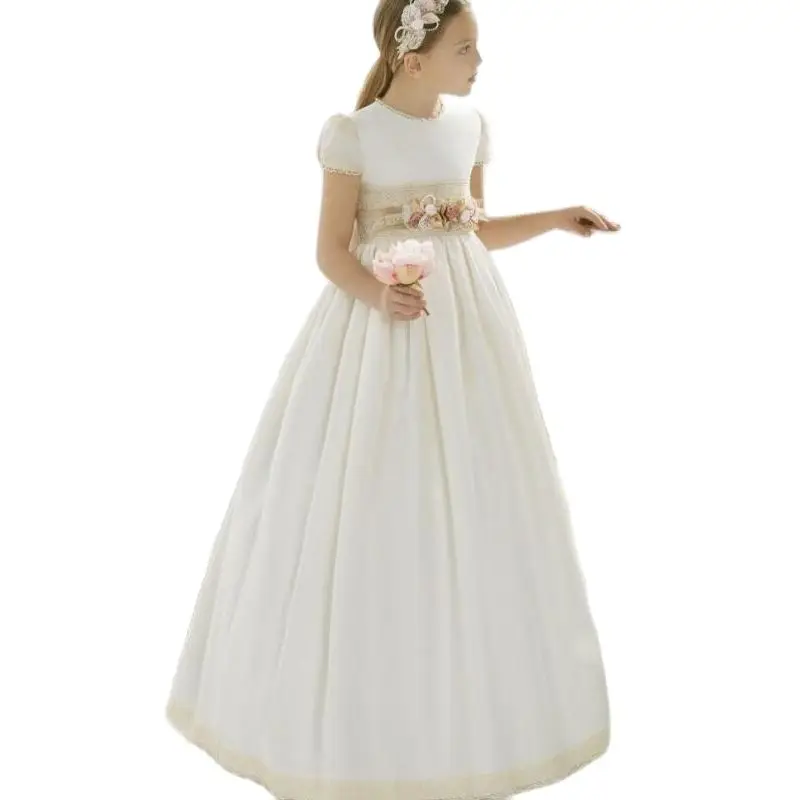 Flower Girl Dresses for Wedding White Applique Lace Up Back Girls Pageant Party Gowns
Flower Girl Dresses for Wedding White Applique Lace Up Back Girls Pageant Party Gowns