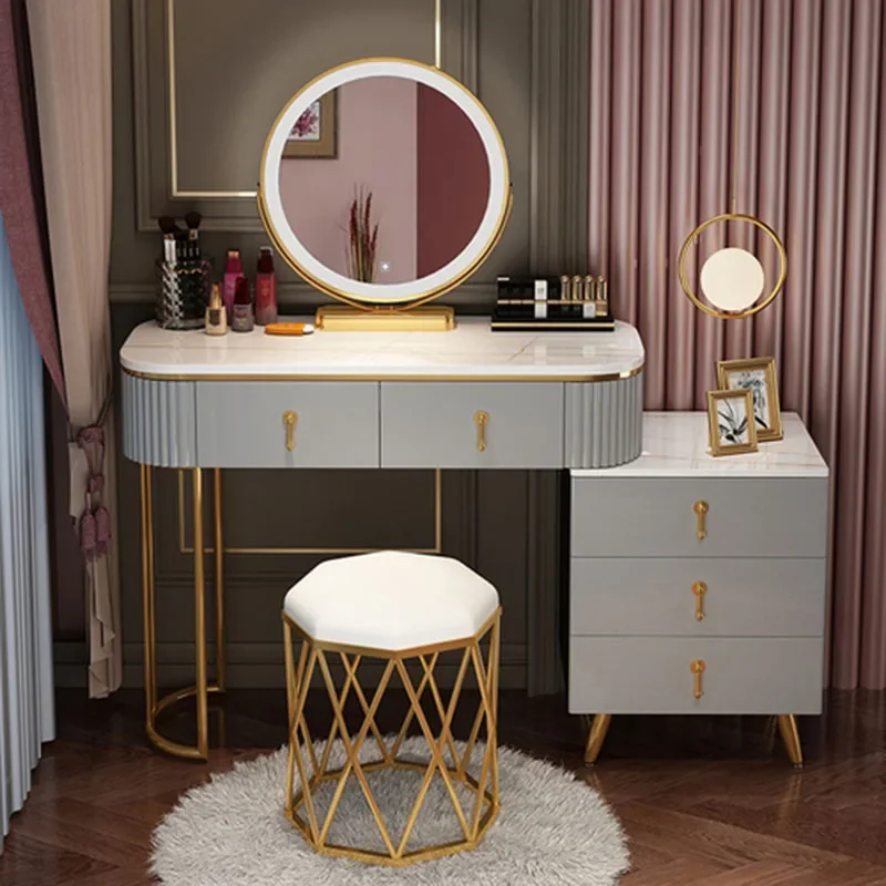

Современный скандинавский туалетный столик, минималистичный кованый столик для спальни, роскошный маленький столик для макияжа, набор мебели для дома и спальни