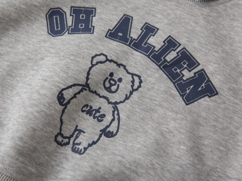 2025 New Style Kids Clothes Pullover Cotton Fake Two-Piece Sweatshirt 2-7Y Children Boys Girl Bear Print Casual Fleece Lined Top 2025 New Style Kids Clothes Pullover Cotton Fake Two-Piece Sweatshirt 2-7Y Children Boys Girl Bear Print Casual Fleece Lined Top