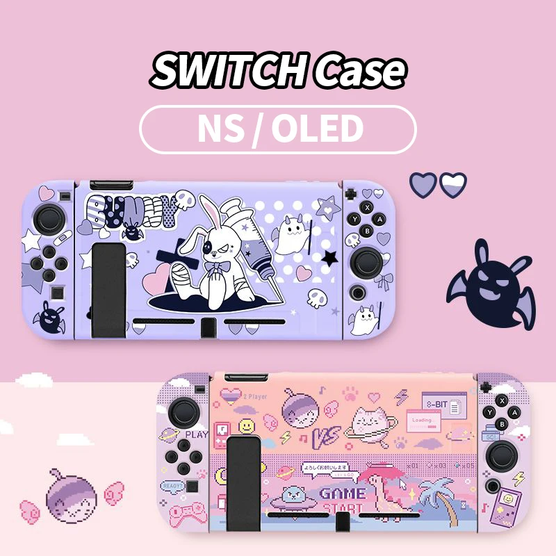 Для Nintendo Switch OLED чехол аксессуары Kawaii чехол мультфильм TPU Мягкий защитный чехол для Switch NS консоль игры
Для Nintendo Switch OLED чехол аксессуары Kawaii чехол мультфильм TPU Мягкий защитный чехол для Switch NS консоль игры