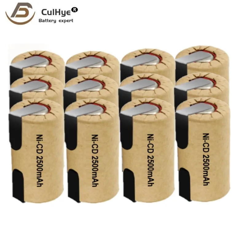 12Pack 100% High Rate SC2500mAh 1.2V Rechargeable Battery Sub C NI-CD Cell with Welding Tabs for Electric Drill Screwdriver 12
12Pack 100% High Rate SC2500mAh 1.2V Rechargeable Battery Sub C NI-CD Cell with Welding Tabs for Electric Drill Screwdriver 12