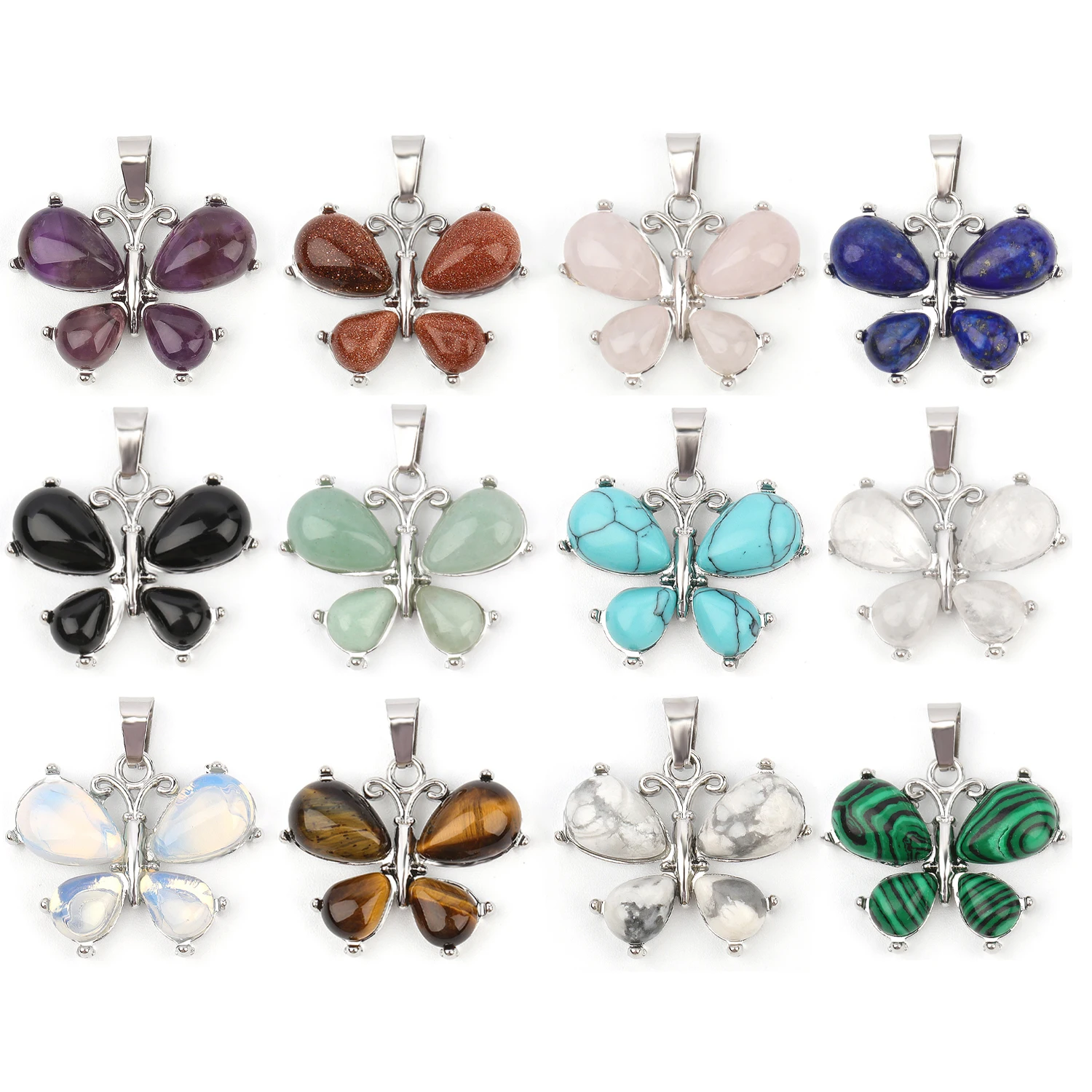 Natural Stone Butterfly Shape Pendant Howlite Turquoise Lapis Lazuli Charms Jewelry Handmade Necklace Accessory Wholesale 1 pcs
Natural Stone Butterfly Shape Pendant Howlite Turquoise Lapis Lazuli Charms Jewelry Handmade Necklace Accessory Wholesale 1 pcs