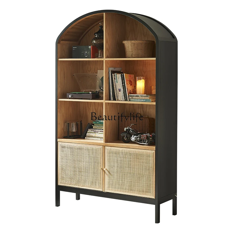 Nordic Style Bookshelf Living Room Solid Wood Shelf Rattan Display Cabinet
Nordic Style Bookshelf Living Room Solid Wood Shelf Rattan Display Cabinet