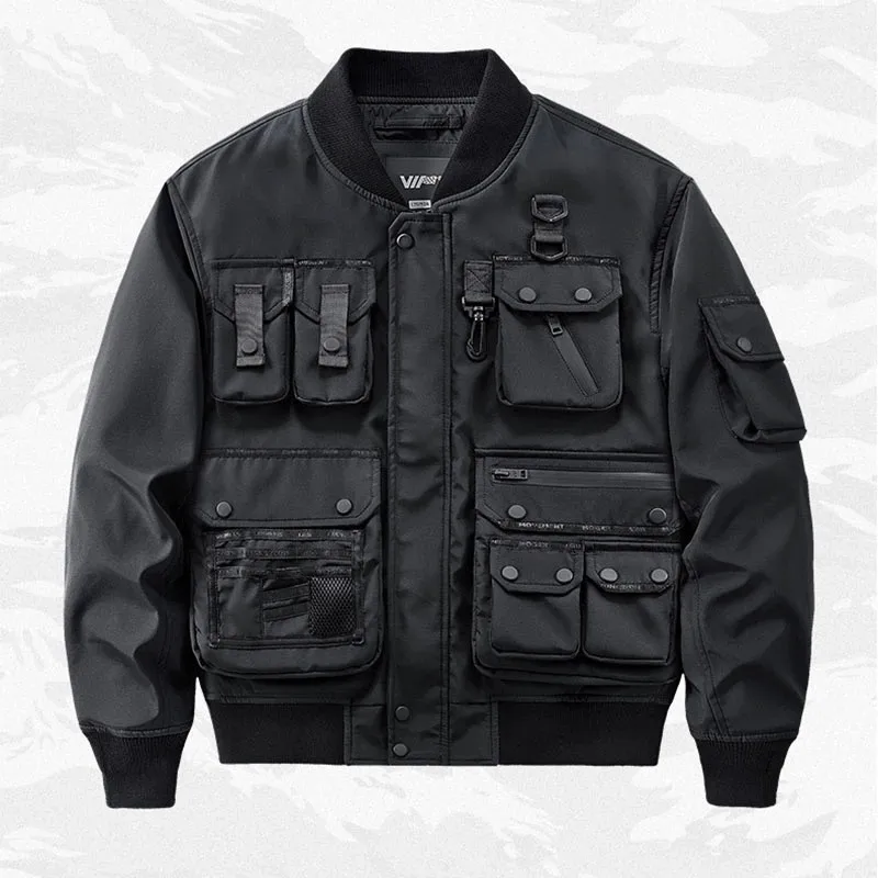 Men's Flight Bomber Jacket Air Force Pilot Coat Fashion Techwear Tactical Outerwear With Multi Functional Pockets
Men's Flight Bomber Jacket Air Force Pilot Coat Fashion Techwear Tactical Outerwear With Multi Functional Pockets