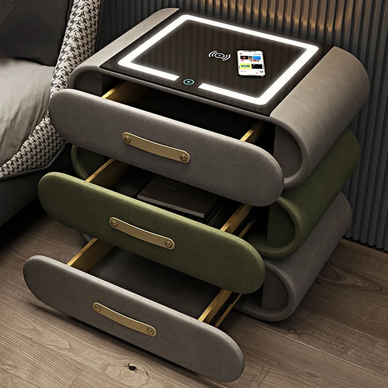 Modern multi-functional smart bedside table wireless charging rotating solid wood new high-end creative light luxury cabinet
Modern multi-functional smart bedside table wireless charging rotating solid wood new high-end creative light luxury cabinet