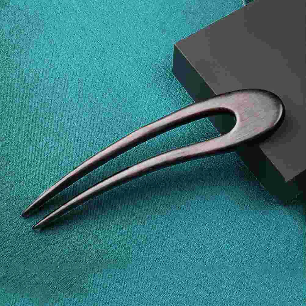 

U-shaped Hairpin Chinese Chopstick Style Fork Bun Hair Claw Clips Styling Tool Wood