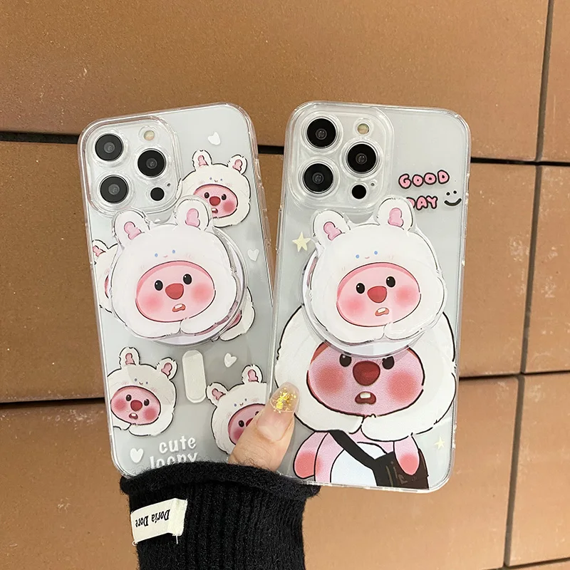 Magnetic Pink Loopy with Mobile Phone Holder Couple Phone Case for IPhone 15 14 13 12 11 Pro Max Plus Anti-drop Protective Case
Magnetic Pink Loopy with Mobile Phone Holder Couple Phone Case for IPhone 15 14 13 12 11 Pro Max Plus Anti-drop Protective Case