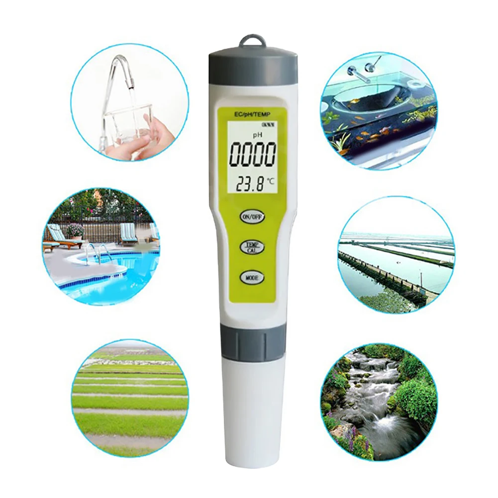1pcs PH/EC/TEMP Meter Digital Water Quality Monitor Tester For Pools Drinking Water Aquariums Measurement Tools
1pcs PH/EC/TEMP Meter Digital Water Quality Monitor Tester For Pools Drinking Water Aquariums Measurement Tools