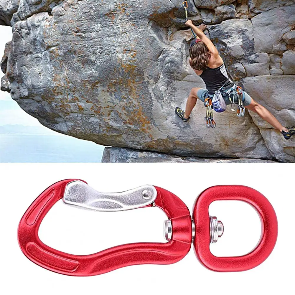 

Climbing Carabiner D-type Rotatable Safety Carabiner Auto Locking Stainless Steel Heavy Duty Kite Pet Leash Hammock Buckle